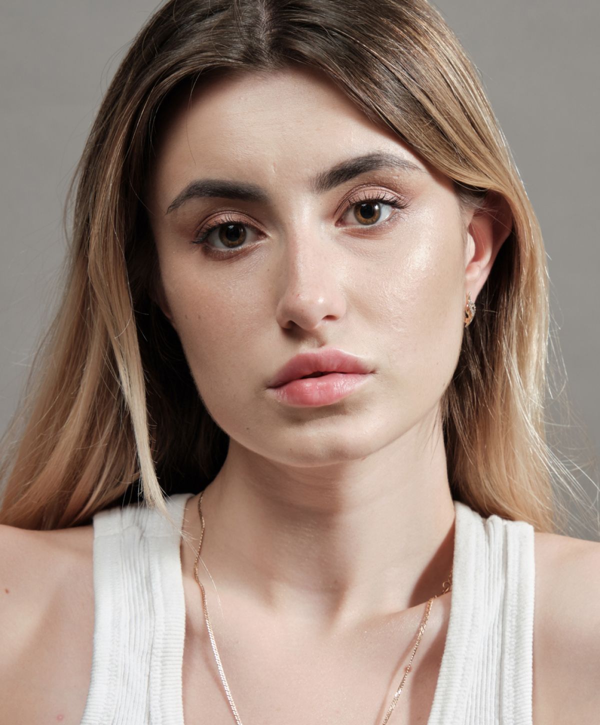 Close-up portrait of a young woman.